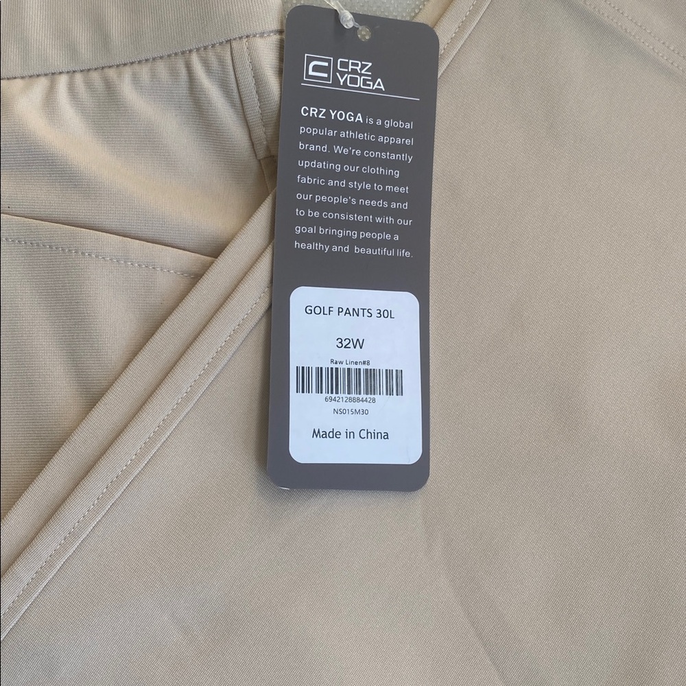 CRZ YOGA Tan Golf Pants - Picture 2 of 4